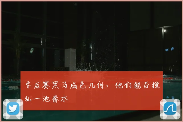 季后赛黑马成色几何,他们能否搅乱一池春水